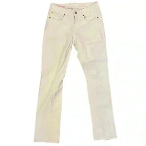 Lilly Pulitzer Women's Cream Jeans Size 6 Minn Low‎ Straight Leg Denim